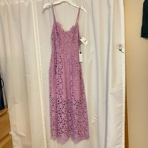 ASTR THE LABEL Lace Midi Dress